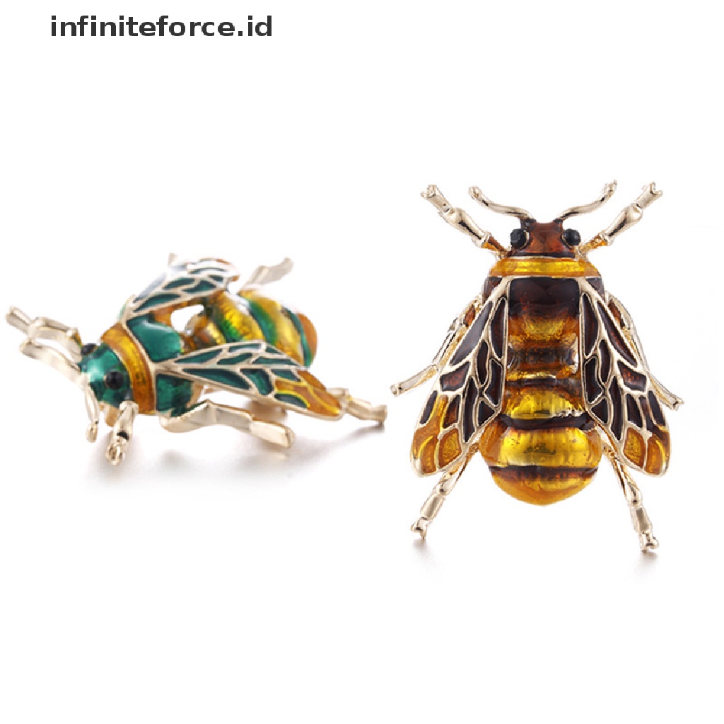 Bros Pin Bentuk Lebah Bahan Metal Gaya Vintage Untuk Wanita