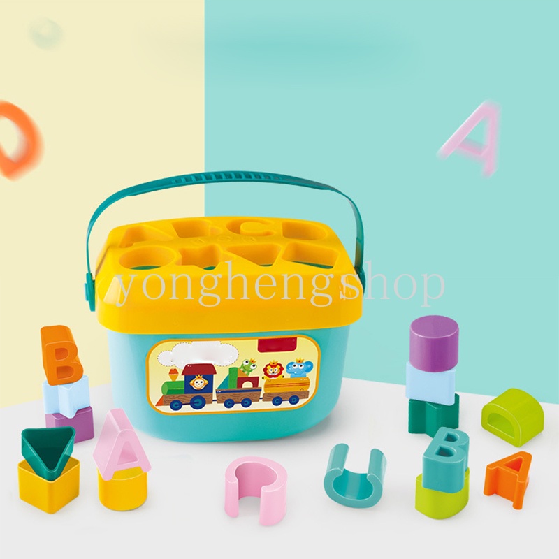 Mainan Puzzle Mencocokkan Warna Bentuk Huruf Dengan Kotak Untuk Edukasi Anak Usia 1-6 Tahun