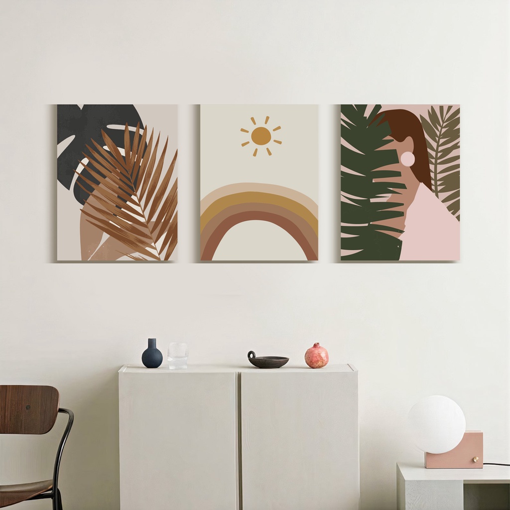 Home Decor Poster Dekorasi Kantor Pajangan Hiasan Dinding Rumah Motif Boho Abstrack