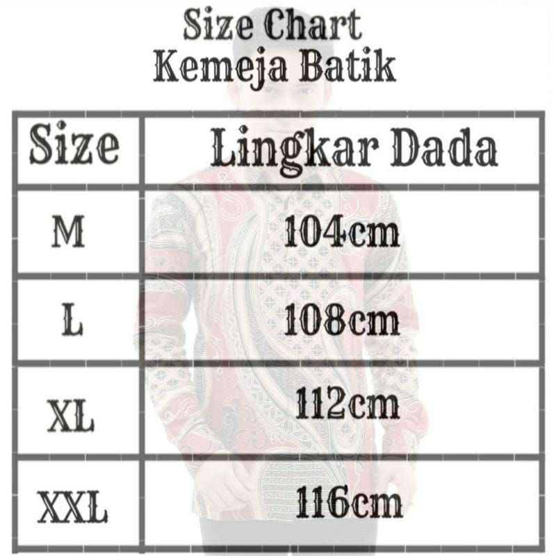 0Batik Pria Kemeja Batik Lengan Panjang SIZE M L XL XXL XXXL