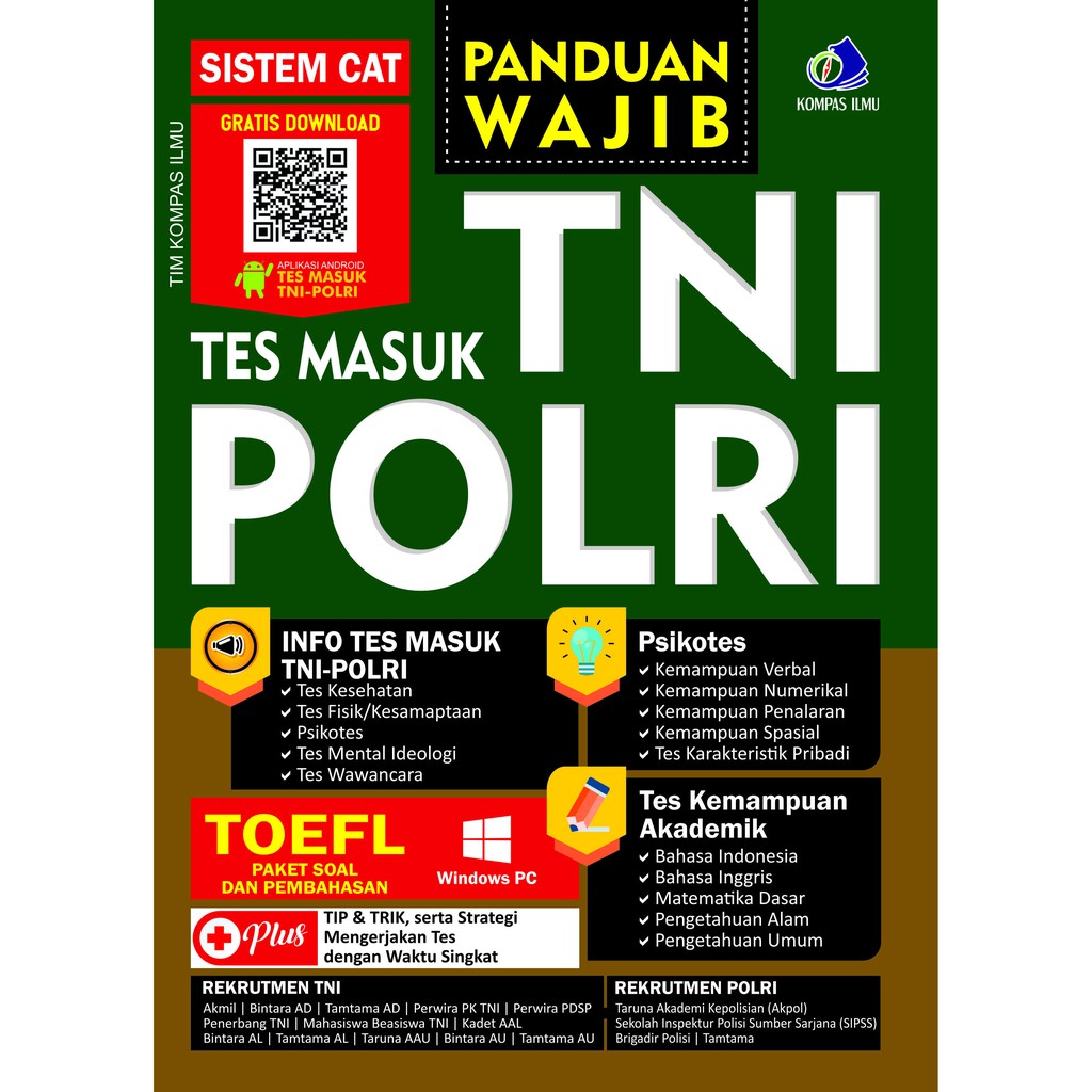 Buku Panduan Wajib Tes Masuk Tni Polri Buku Polri Buku Tes Tni 1polri Shopee Indonesia