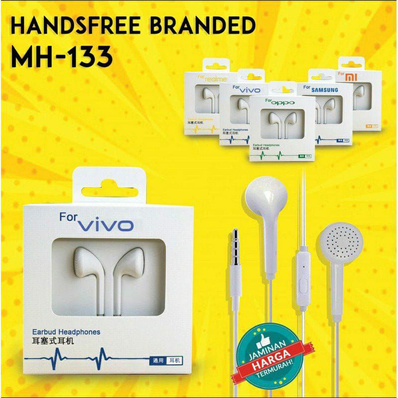 Headset Hf OPPO MH- 133 Earphone  original MH 133 OPPO A8 F3 F7 A9 2020 cocok untuk semua hp