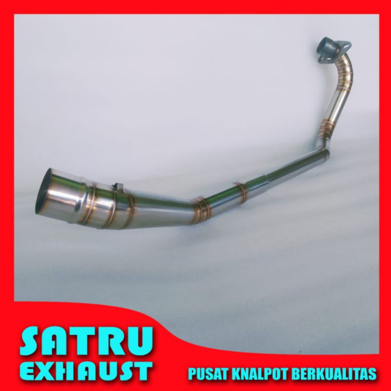 Pipa leheran knalpot full cacing Yamaha Mx King 150 - Exciter 150 full cacing stainless stell