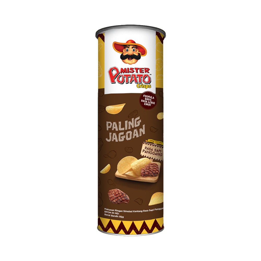 

Mister Potato Crisps Sapi Panggang 85gr - 4 Pcs Promo Snack