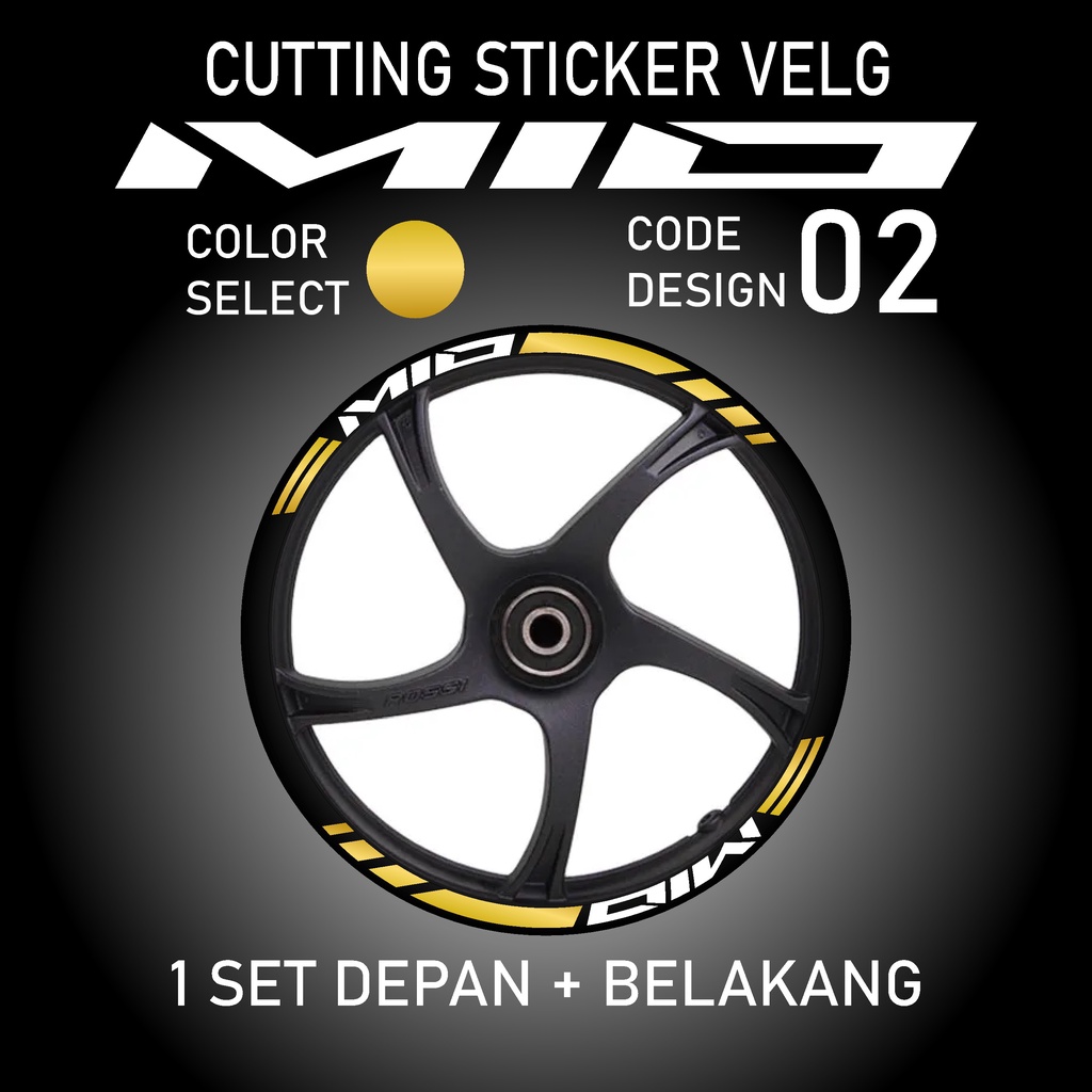 Kenzie Sticker - Stiker Cutting Sticker Velg Yamaha Mio Smile Sporty Racing Lis List Variasi Custom 