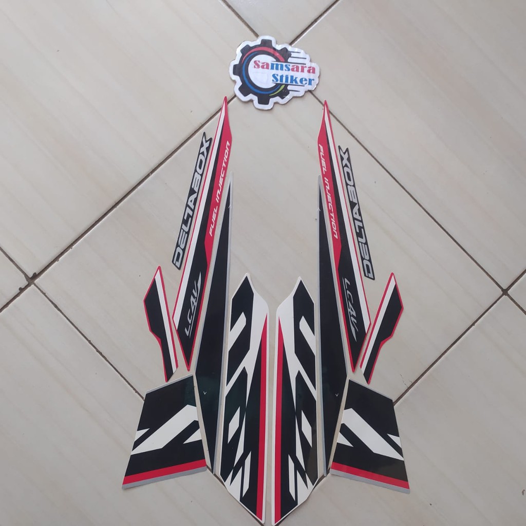 Stiker Motor Yamaha Vixion Advance 2017 Putih-Merah