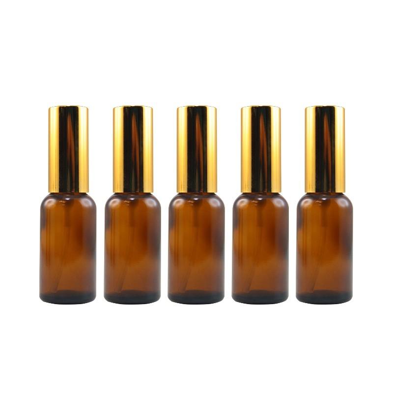 BOTOL SPRAY PREMIUM 30 MILI / BOTOL PIPET SPRAY COKLAT 30ML TUTUP GOLD - TEKNO KITA
