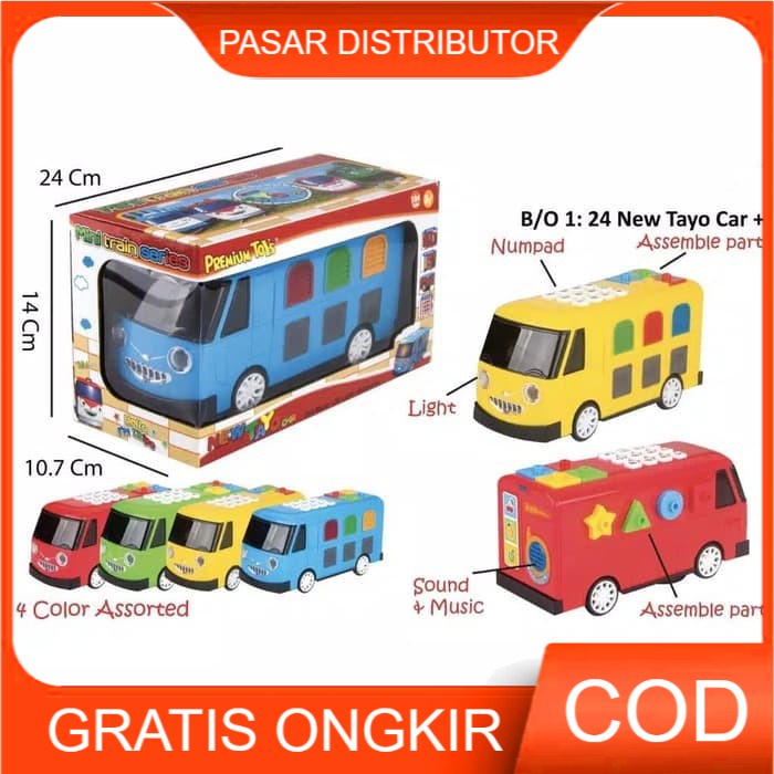 Mainan Bus TY Edukasi Bernyayi Bus TY Lampu Musik - Mobil Bus TY NEW - Mainan Anak