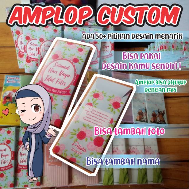 

AMPLOP CUSTOM / AMPLOP LEBARAN (HARGA 1 amplop)