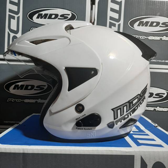 HELM MDS PROTECTOR SOLID WHITE / MDS PROTECTOR PUTIH