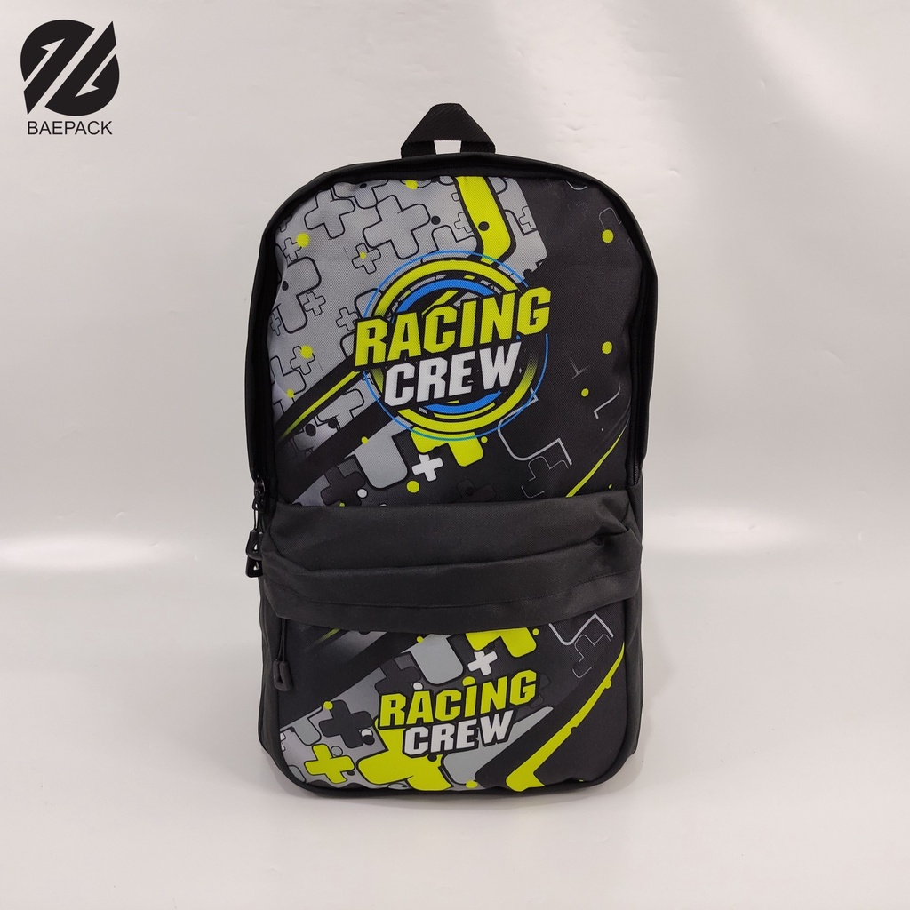 Tas Punggung Ransel Bagpack Cowok Racing Crew Original Baepack / Ransel Pria Murah Berkualitas Produsen Bandung / Tas Sekolah Karakter Premium
