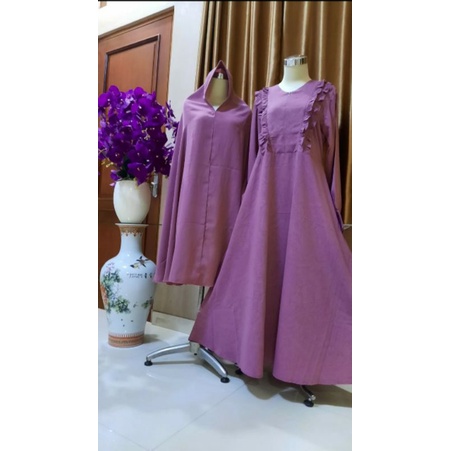 Set Gamis Cadar Emboss