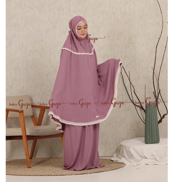 MUKENA BALI MUKENA GAYO MUKENA KATUN RAYON MOTIF RAJUT {Jmd31au22ᶠ}