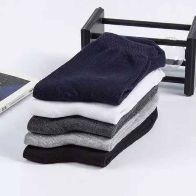 TOKO KL | ( 6 &amp; 12 pasang ) Kaos kaki pria dewasa kaos kaki kerja kantoran formal panjang polos bahan katun lembut polos