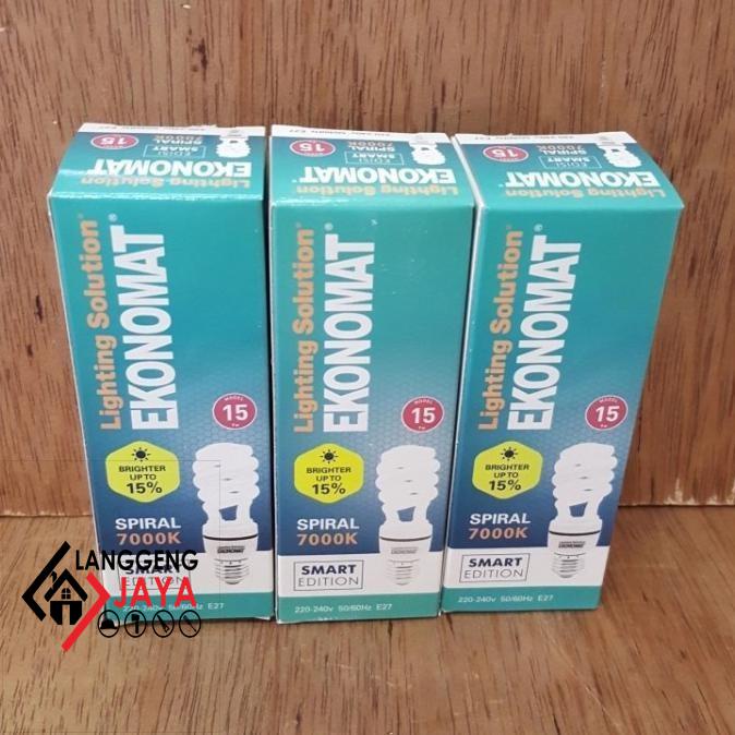 Lampu Spiral Murah Ekonomat 15W Putih Langgeng-