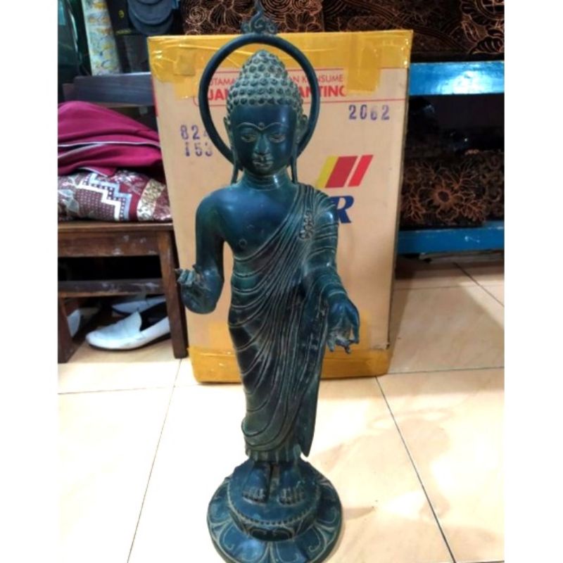 Patung Budha Berdiri 60cm Langka Ukuran Jumbo