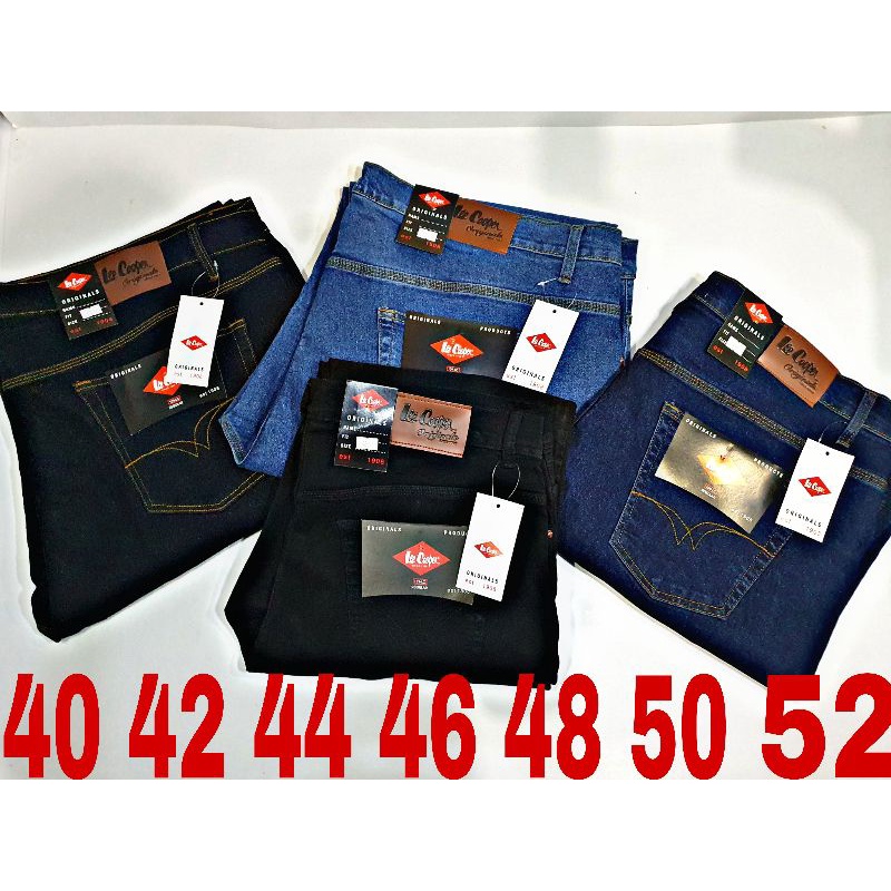 CELANA JEANS PRIA JUMBO/ BAHAN MELAR BIG SIZE