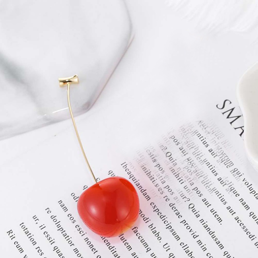 Hu Hu Hu Hu Hu Alat Bantu Pasang Kacamata♡ Anting Bentuk Cherry Bahan Alloy Untuk Kencan