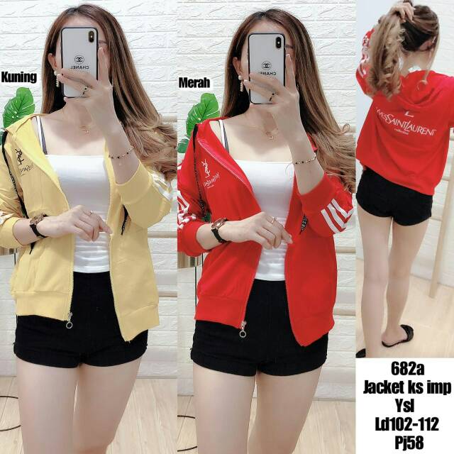 JAKET PREMIUM IMPORT WANITA KOREA BANGKOK MURAH YSL 682