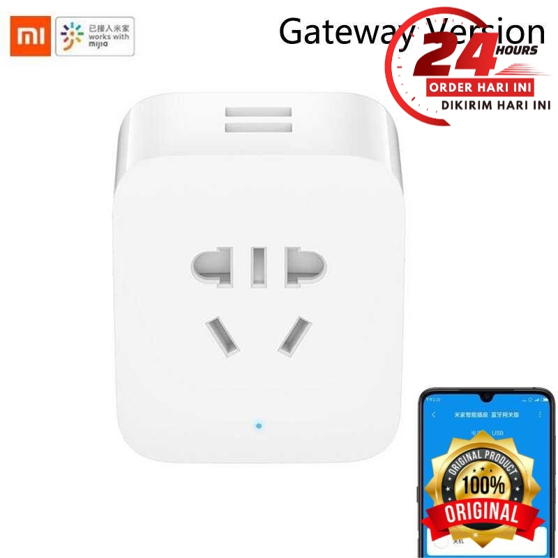 [TM] ORIGINAL Xiaomi Smart Socket Stop Kontak Bluetooth Gateway Dual USB