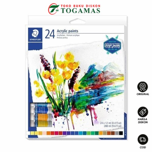 

READY STOCK !! CAT ACRYLIC PAINT TUBES 24 COLOUR CARDBOARD BOX 8500 C24 STAEDTLER