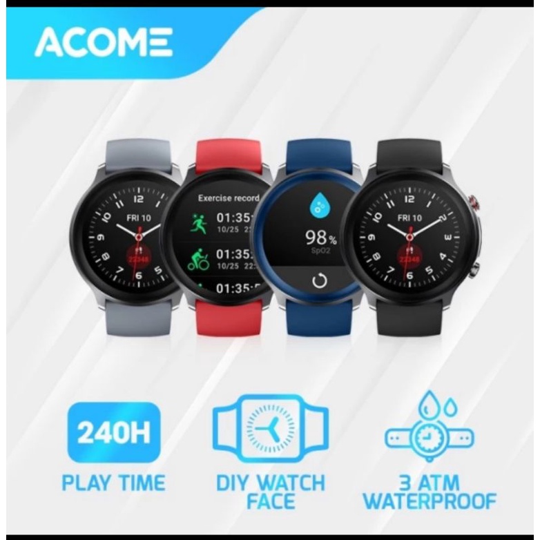 ACOME C1 Sport Smart Watch Tahan Air Bluetooth Blood Oxygen Monitoring ORIGINAL