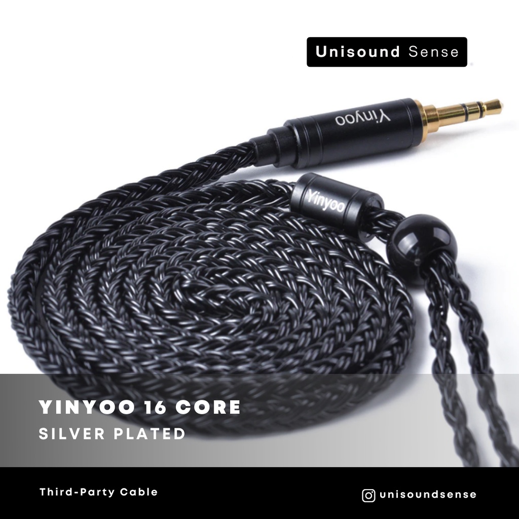 Yinyoo 16 Core Silver Plated Upgrade Cable (Black)