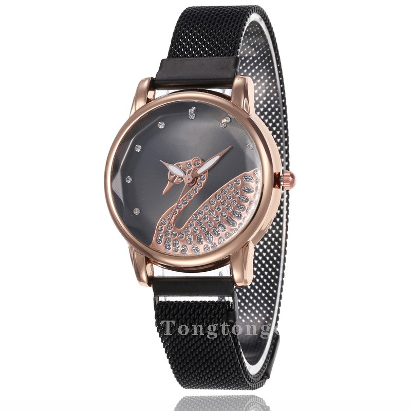 ✅[COD] Jam Tangan Wanita Magnet Angsa Fashion perempuan jam anti air jam tangan unik w98