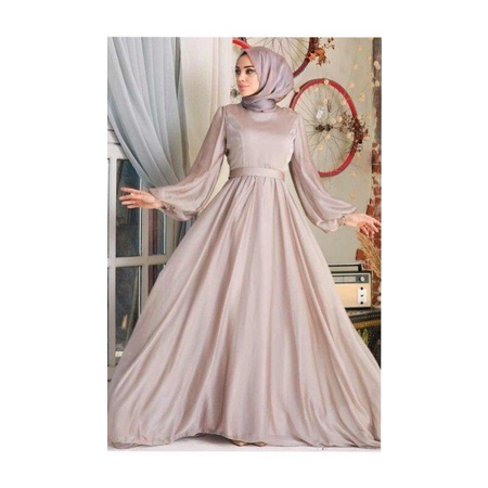 GAUN SATIN / GAUN PESTA KONDANGAN WANITA MUSLIM by Innaf
