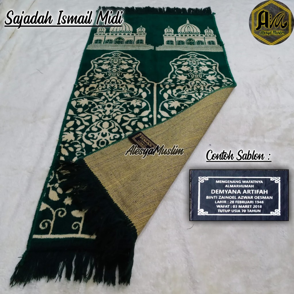 Sajadah Ismail Midi Plus Sablon Bahan Berkualitas