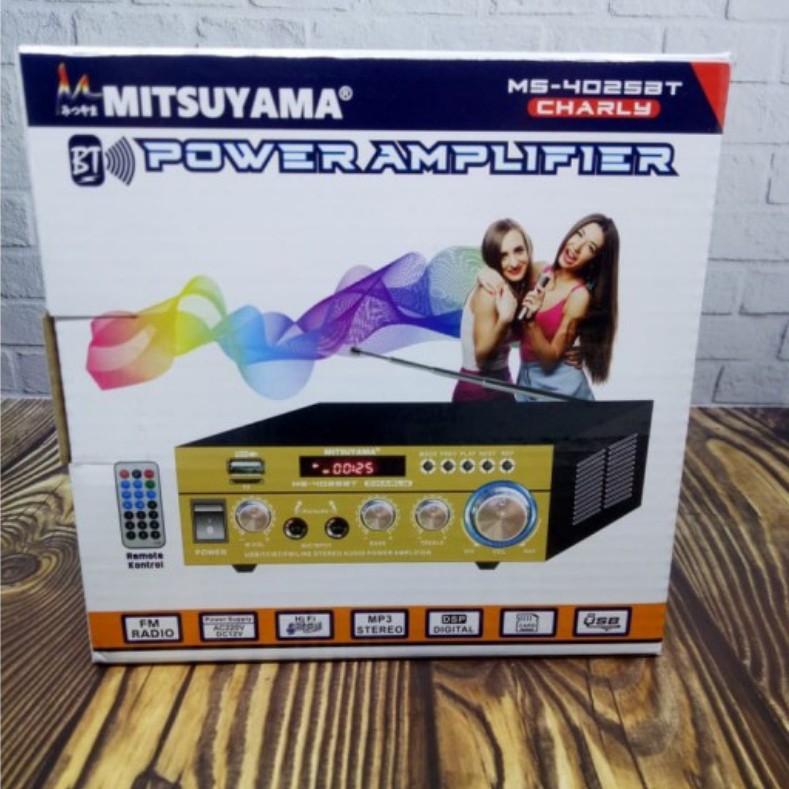 POWER AMPLIFIER BLUETOOTH MITSUYAMA MS-4025BT CHARLY//AMPLI KARAOKE