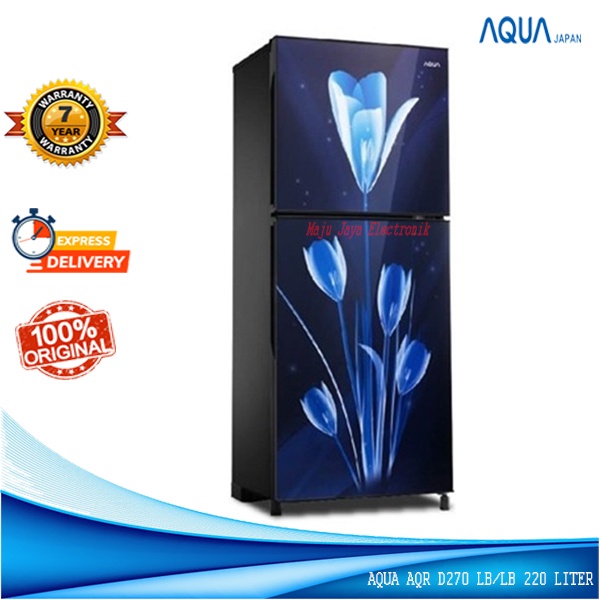 Kulkas 2 Pintu AQUA AQR D270 LB/LK 220 Liter Pintu Anti Gores No Frost