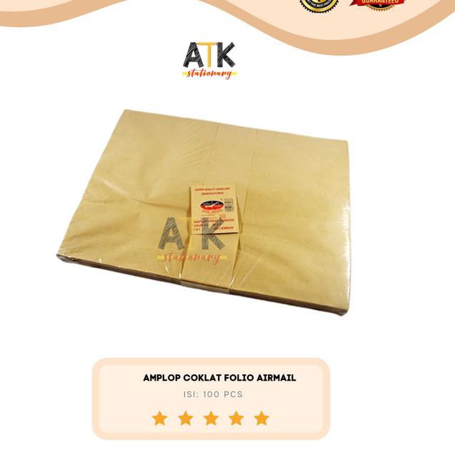 

۝ Amplop Coklat Folio Airmail atk ➯