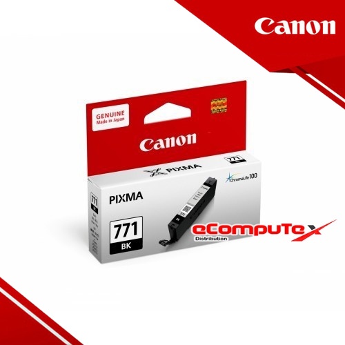 CARTRIDGE CANON CLI-771 BLACK / TINTA CATRIDGE CANON CLI771 HITAM ORIGINAL - RESMI