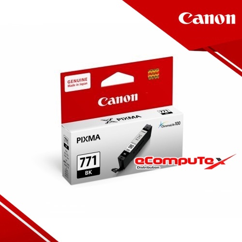 CARTRIDGE CANON CLI-771 BLACK / TINTA CATRIDGE CANON CLI771 HITAM ORIGINAL - RESMI