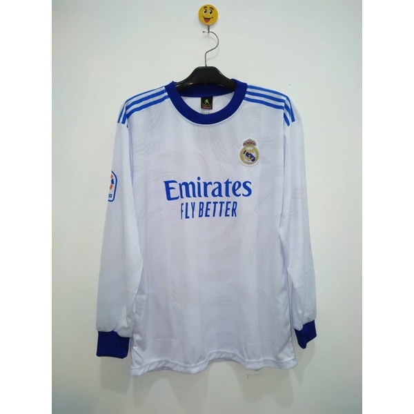 Jersey Bola madrid home lengan panjang size L