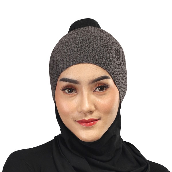 5 Warna Bandana Rajut Polos Zenatta Ciput Kerudung Dewasa Hitam Abu Marun Cream