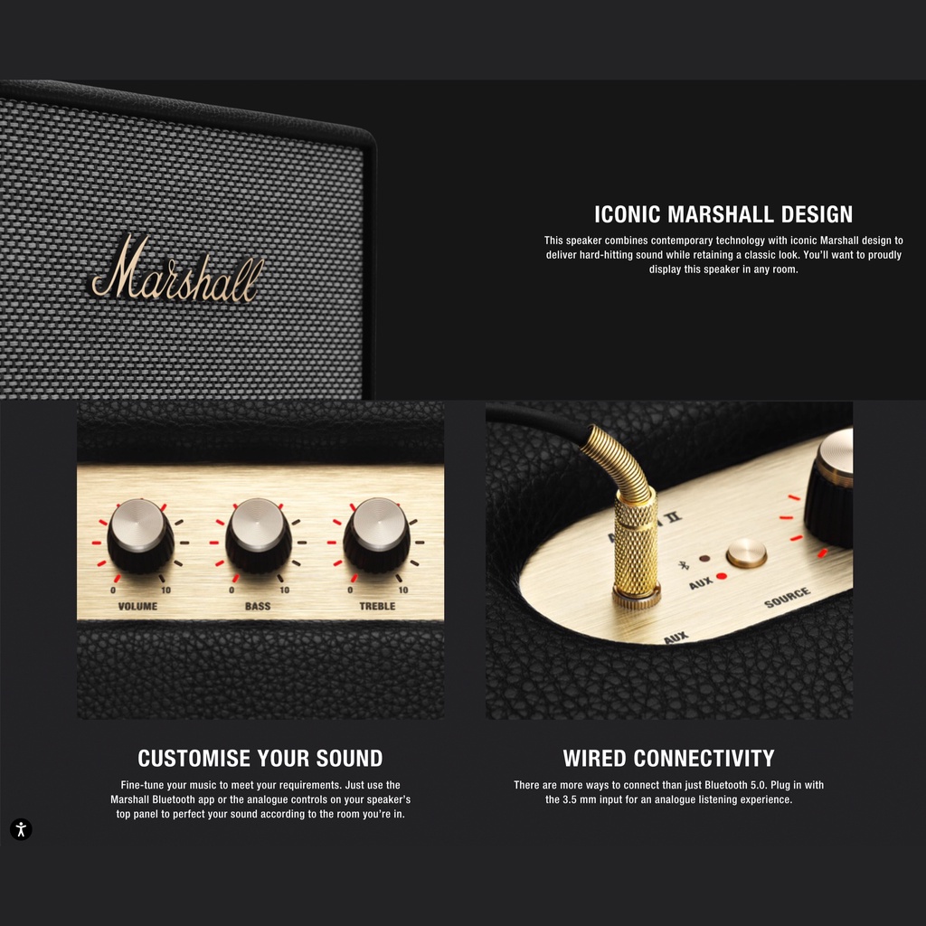 Marshall Acton II / Marshall Acton 2 Hi-Fi Bluetooth Speaker Original Garansi Resmi