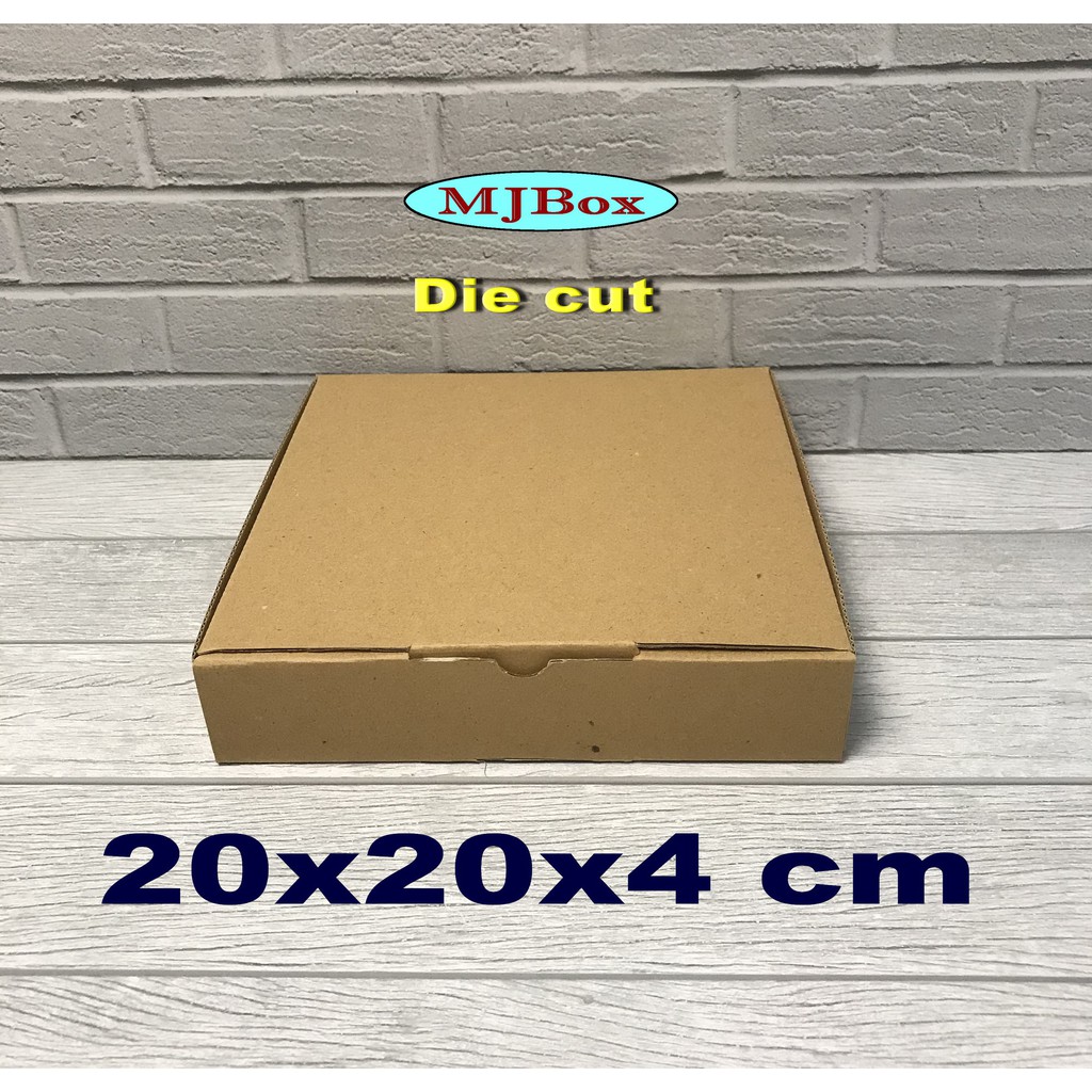 

KARDUS UK. 20x20x4 CM....DIE CUT KARTON BOX UNTUK KOTAK BAJU-AKSESORIS-SOUVENIR DLL MODEL BOX PIZZA