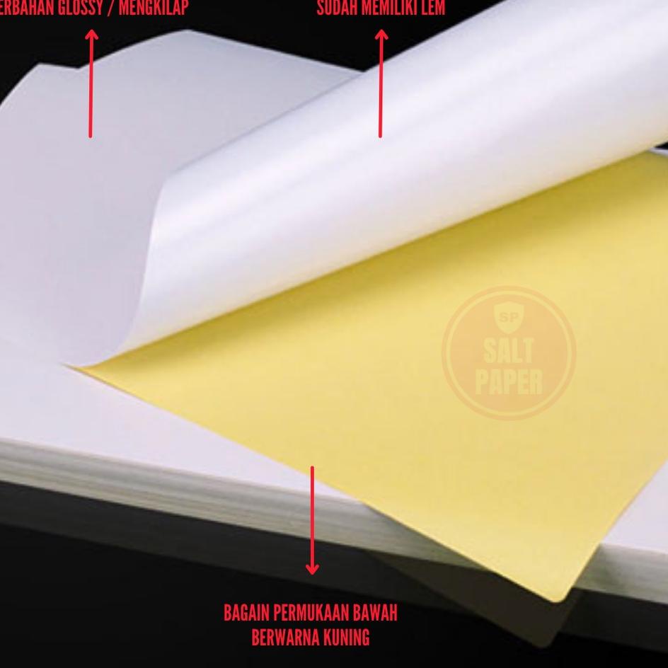 

ン Kertas Stiker A4 Glossy isi 100 lembar / Kertas Sticker A4 / Stiker A4 Glossy / Kertas Stiker A4