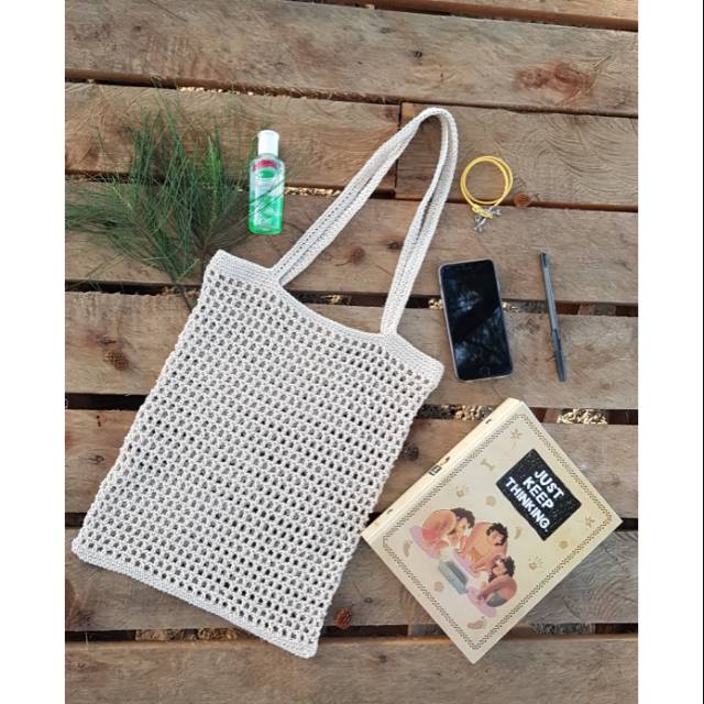 Tote Bag Rajut Handmade / Classic Grochie Tote Bag Rajut