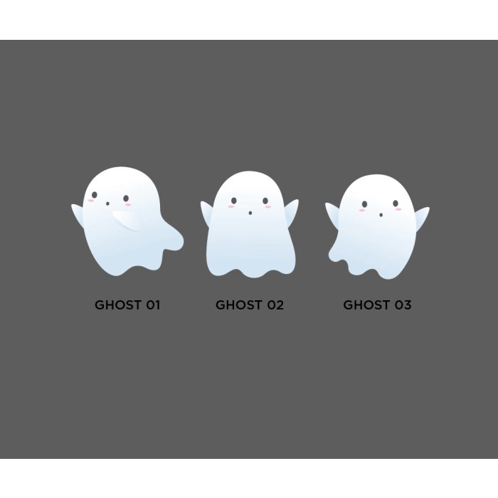 Otello - Griptok Akrilik Little Ghost | Pop Stand Socket Phone Holder Acrylic Lucu Karakter