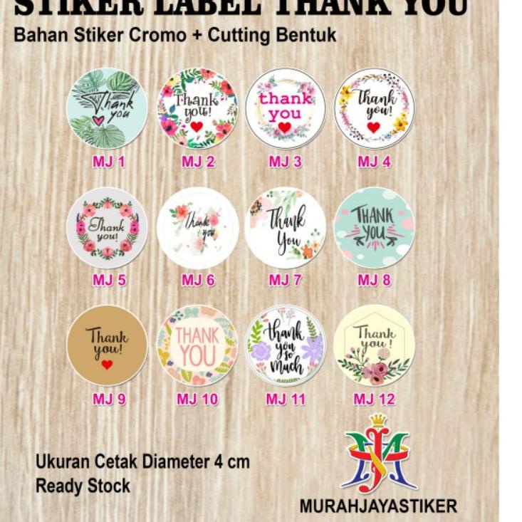 

3.3 Terlaris THANK YOU Stiker - Stiker TERIMAKASIH label diameter 4 cm isi 100 pcs