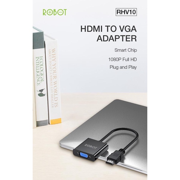 Robot RHV10 HDM to VGA Adapter 1080P Full HD (without Audio &amp; Power)