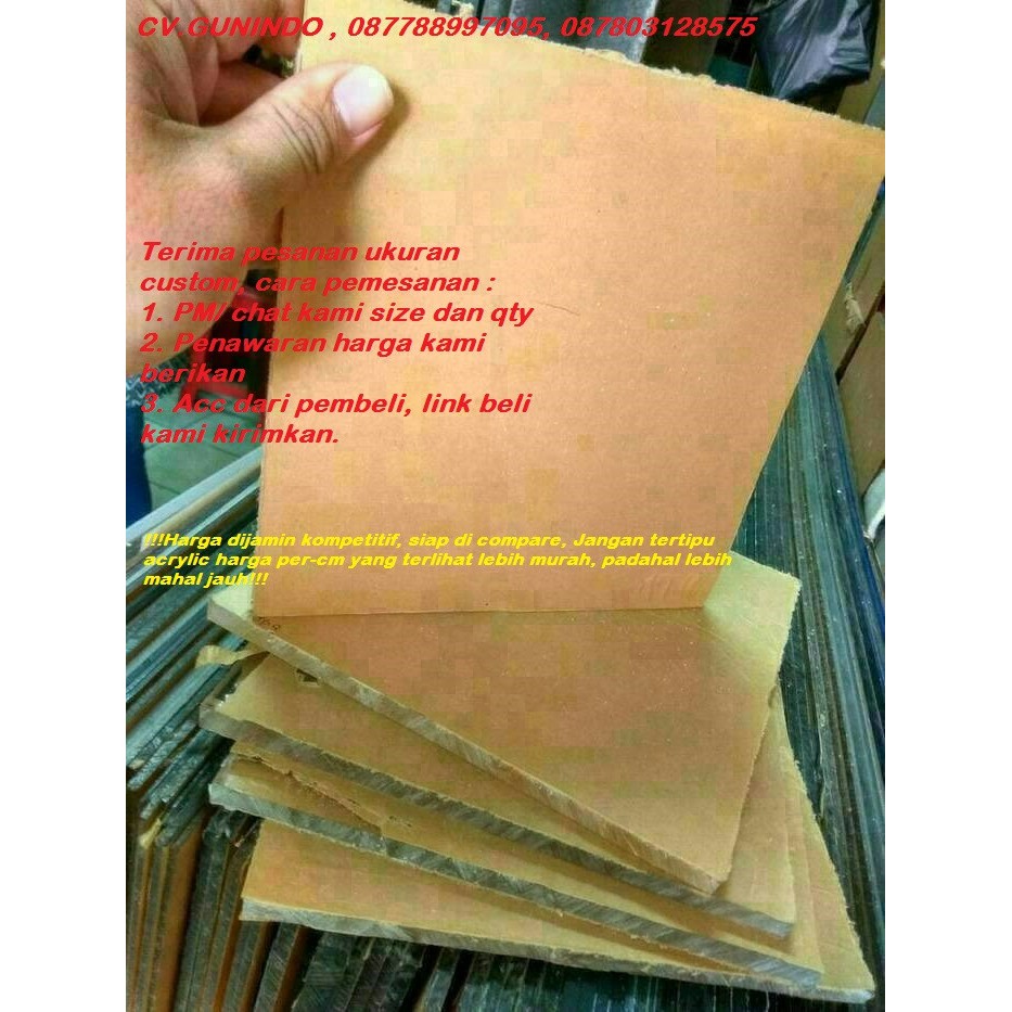 

[READY] Acrylic Sheet Clear Termurah, Thickness 8Mm, 50X50Cm BERKUALITAS