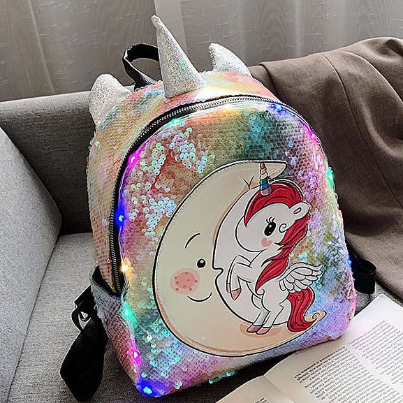 Backpack / Tas Ransel Lampu LED Sequin