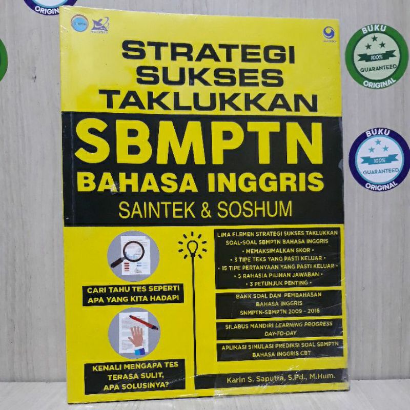 STRATEGI SUKSES TAKLUKKAN SBMPTN BAHASA INGGRIS SINTEK &SOSHUM.