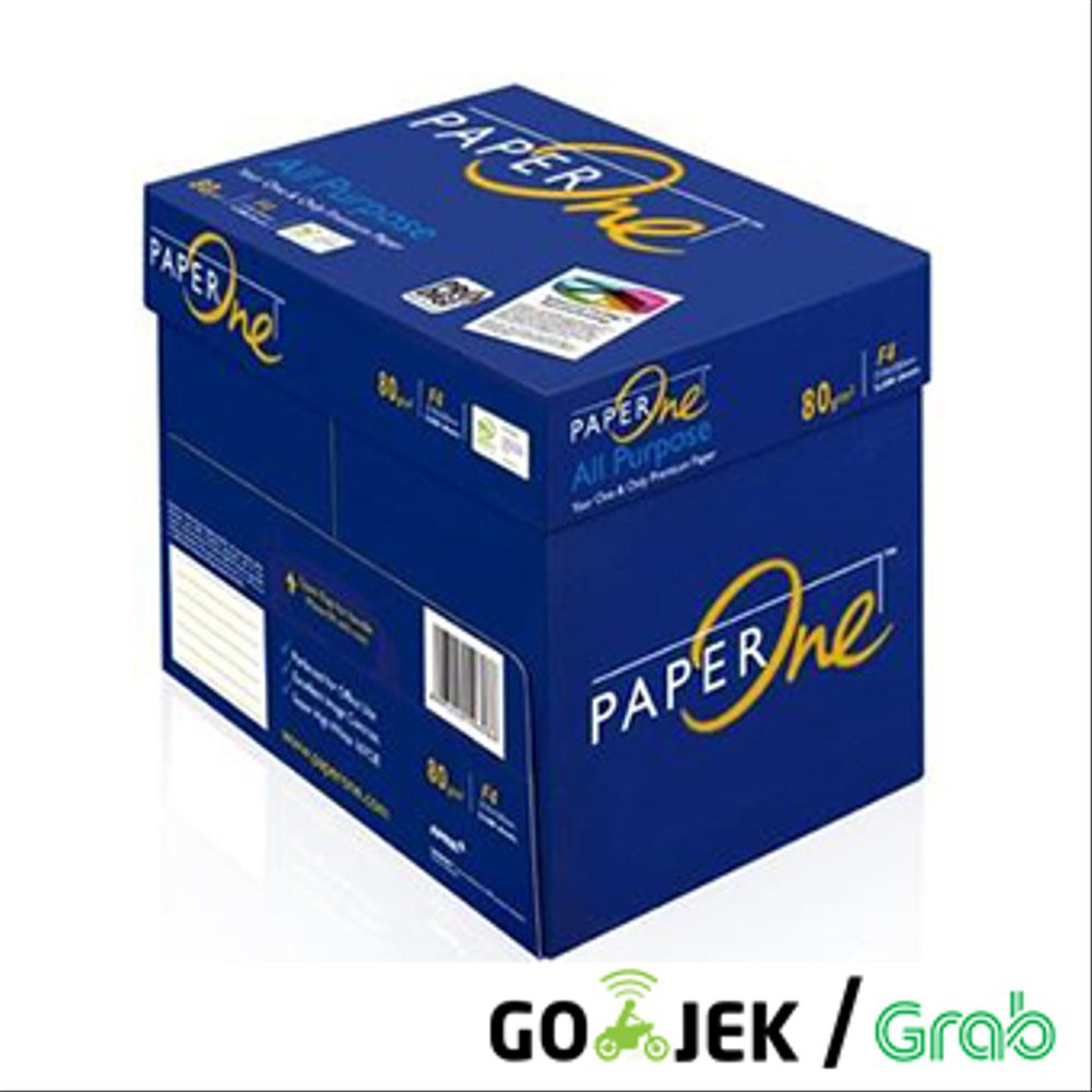 

RB PAPER ONE 80GR A4 F4 QUARTO G0SEND GR4B INSTAN ONLY / KERTAS FOTOCOPY / KERTAS PRINT