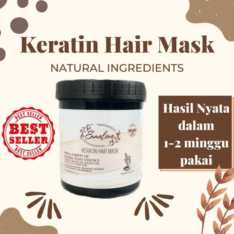 EMMELINE Keratin Hair Mask Masker Rambut Rontok Masker Keratin  Masker Rambut Rusak Shampo Keratin