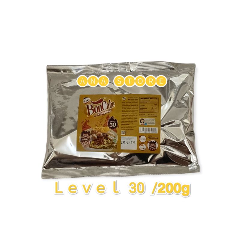 

Boncabe cabe bubuk lv 30 sambal tabur 200g
